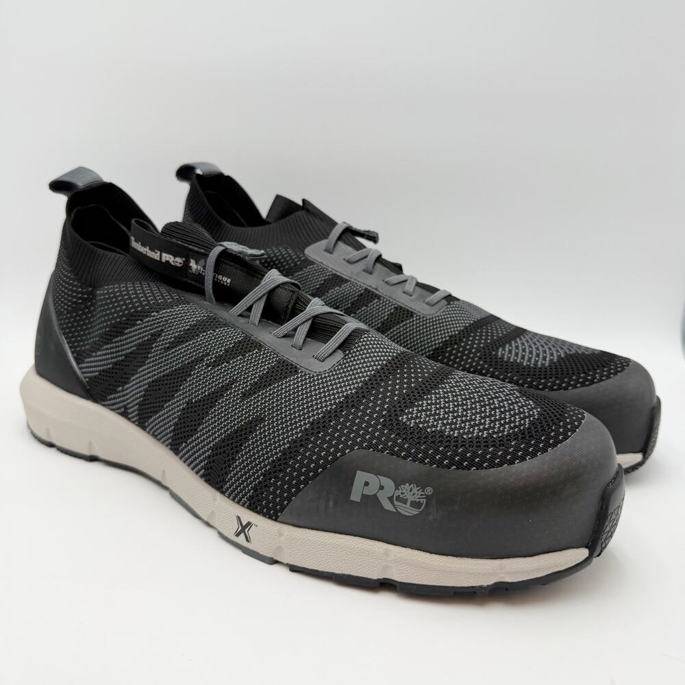 Timberland PRO Mens Radius Work Shoes US 15 Wide Black Gray Com Toe EUC